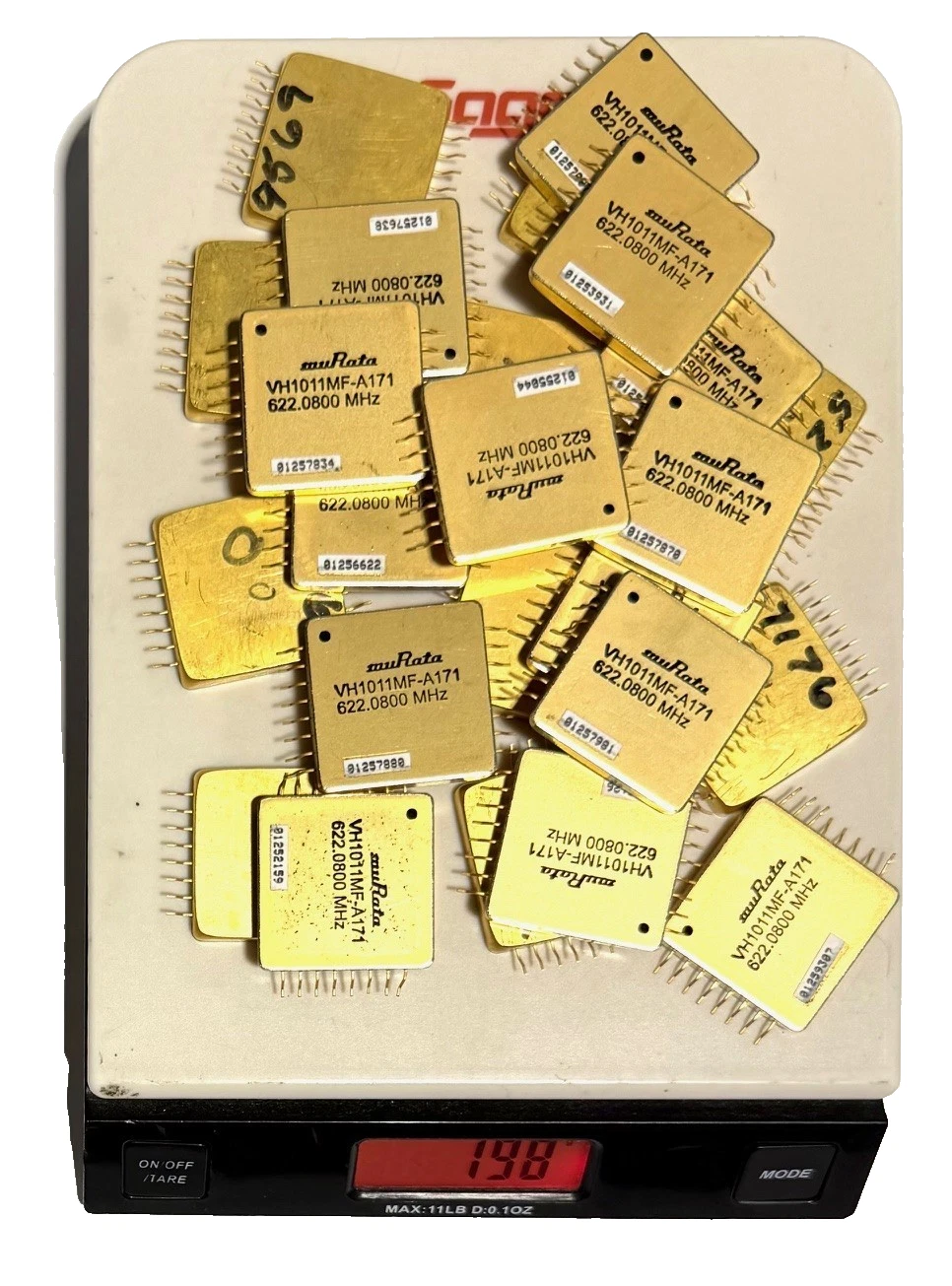 Vintage Gold Ceramic IC Chips